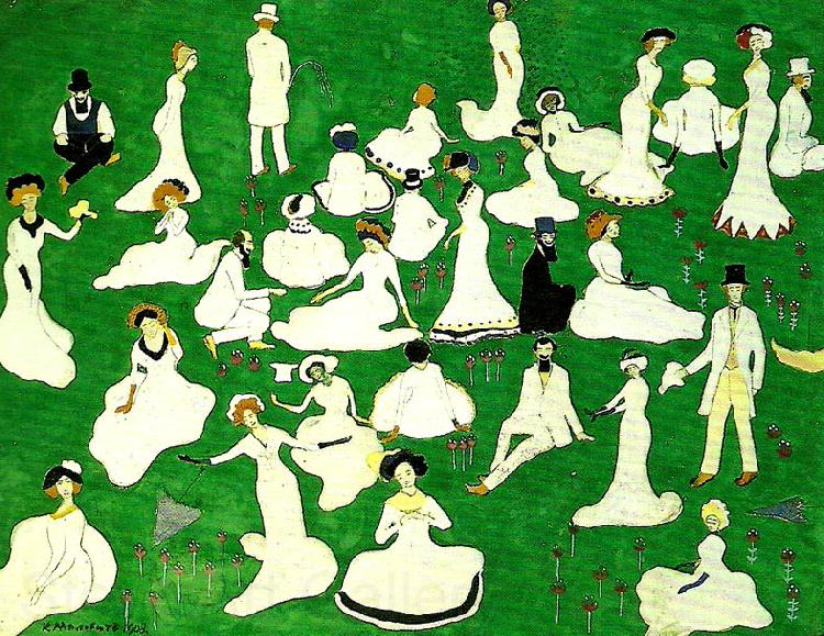Kazimir Malevich relaxing Spain oil painting art